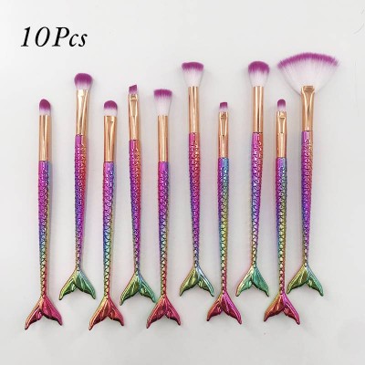 Diamond Mermaid Makeup Brushes Eyebrow Eyeliner Blush Cosmetic Concealer Make Up Brushes Tools